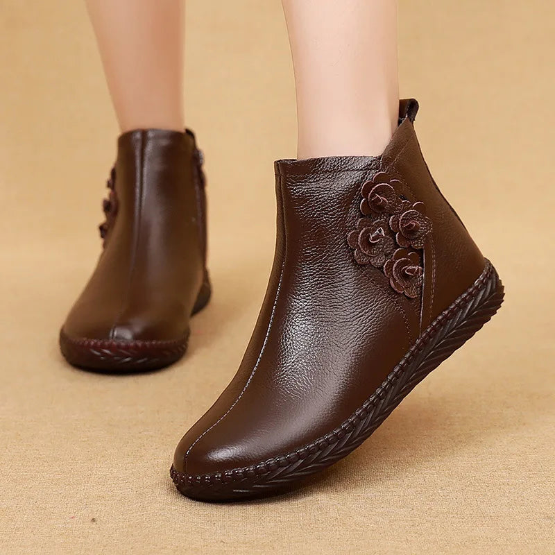 Bota de Couro Casual Cano Baixo - Beks