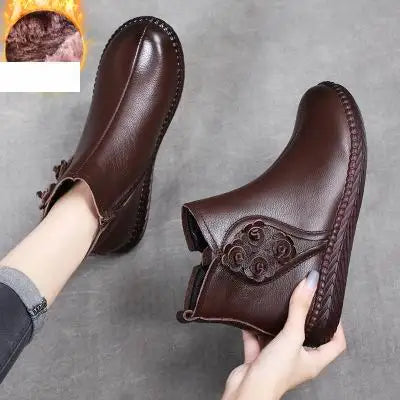 Bota de Couro Casual Cano Baixo - Beks