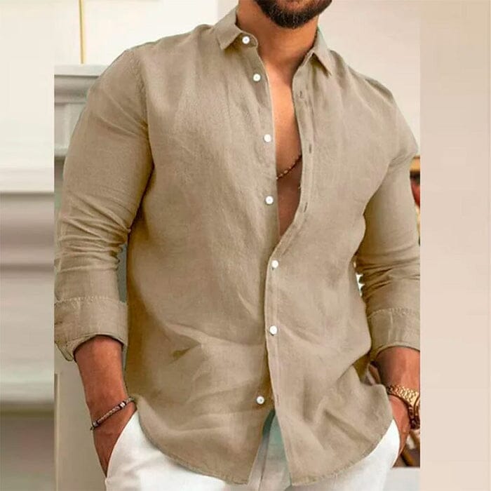 Camisa de Linho Premium Masculino MASCULINO - ROUPAS - CAMISETA 3 Dm Stores