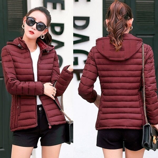 Jaqueta Puffer Feminina Slim Fit com Capuz FEMININO - ROUPAS - JAQUETA 1 Dm Stores