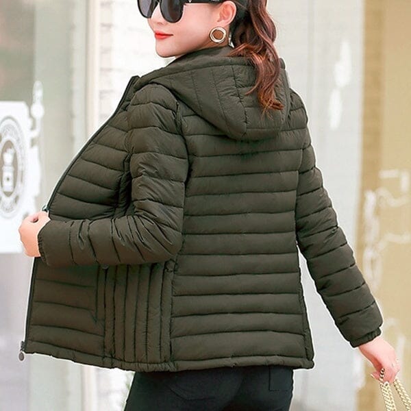 Jaqueta Puffer Feminina Slim Fit com Capuz FEMININO - ROUPAS - JAQUETA 1 Dm Stores