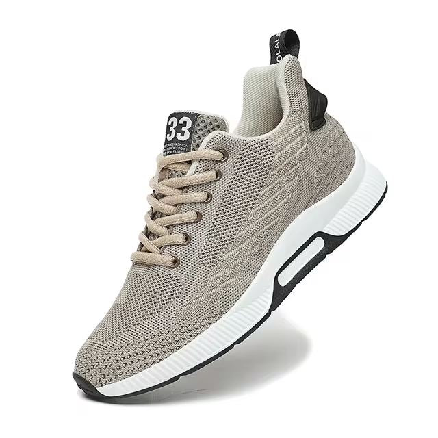 Tênis Masculino Respirável com Aumento de Altura MASCULINO - CALÇADOS - TENIS 10 Dm Stores Bege 37