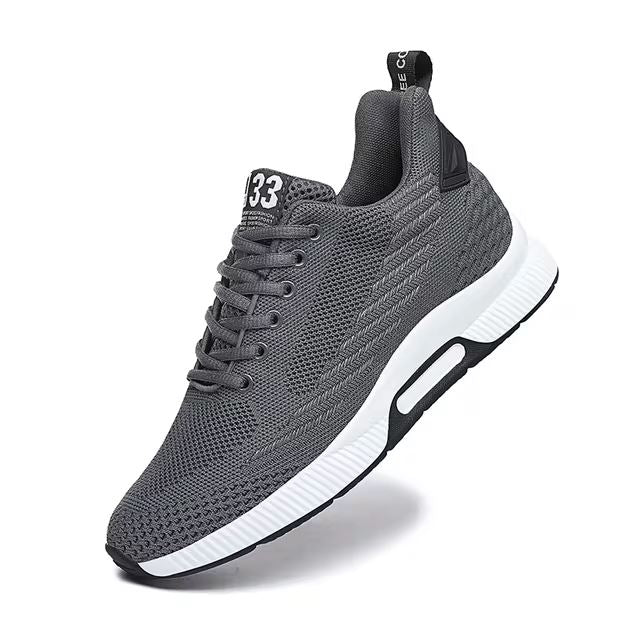 Tênis Masculino Respirável com Aumento de Altura MASCULINO - CALÇADOS - TENIS 10 Dm Stores Cinza 37