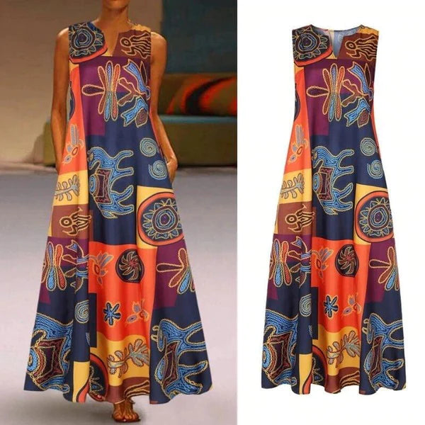 Vestido Longo Lili Estampado Roupas (Vestido 10) Dm Stores P Jambo