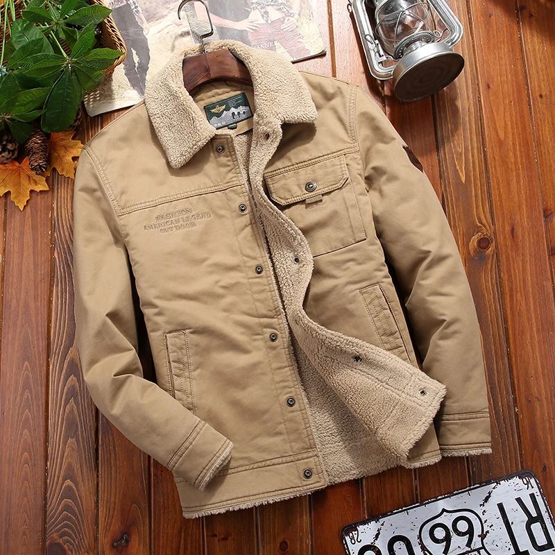 Jaqueta Masculina Classic Flanelada em Algodão / Outono/Inverno 2023 Roupas (Jaqueta Masculina 3) Dm Stores Bege Claro PP
