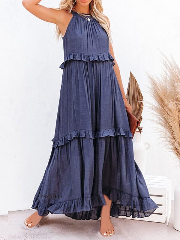 Vestido Vitoria Nova Coleção Roupas (Vestido 1) Dm Stores Azul P