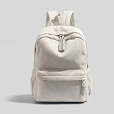 Mochila Fashion em Veludo Cotelê de Grande Capacidade com Alças Ajustáveis — Ideal para Escola, Viagem e Uso Diário