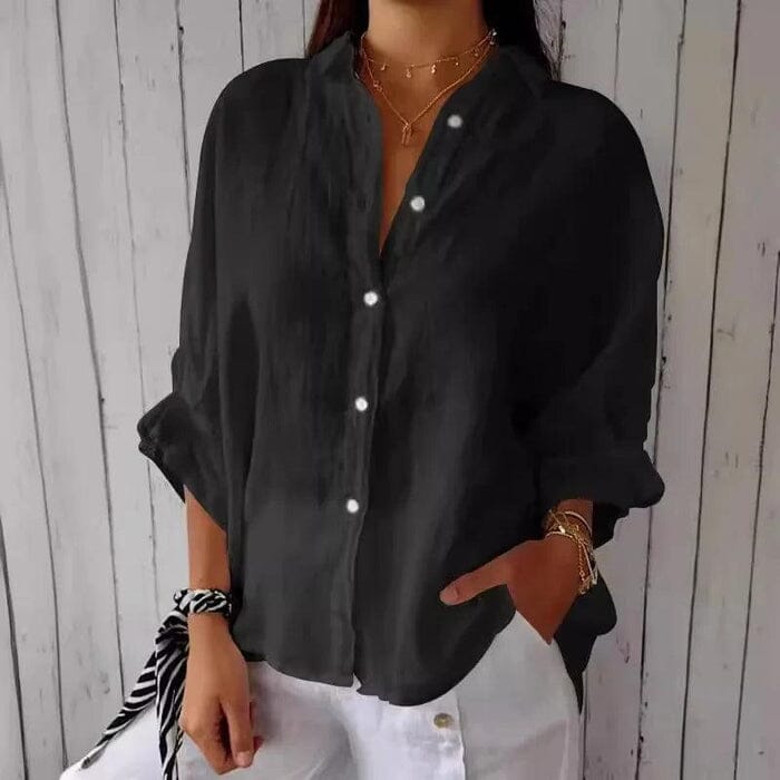 Camisa Cassandra em Linho de Algodão [Compre 1 Leve2] FEMININO - ROUPAS - CAMISA 2 Dm Stores 
