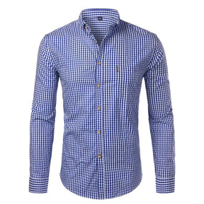Camisa Social Masculina Manga Longa CAMISA002 G2 Sr Alpha Azul Marinho 38 