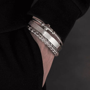 Conjunto 3 Pulseiras Crucifixo PAI NOSSO Joias & Acessórios (Pulseira 2) Dm Stores 