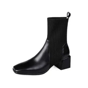 Bota de Couro Salto Bloco Euphoric