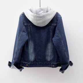 Jaqueta Jeans Feminina Com Capuz FEMININO - VESTUÁRIO - JAQUETA JEANS 2 Dm Stores 