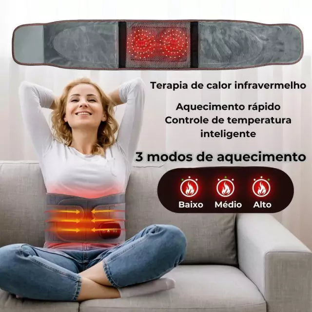 Massageador Lombar Recarregável - Compressa Quente Saúde & Beleza (Massageador 5) Dm Stores 