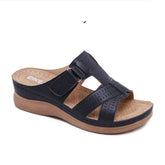 Sandália Feminina Ortopédica de Couro | OrthoStyle Calçados (Sandália Feminina 28) Dm Stores 35 Preto 